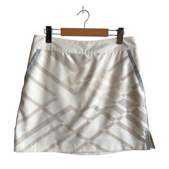 Izod Women’s Golf Skort Size 4 XFG Grey Cream Athletic Country Club - Picture 2 of 10